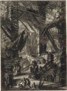 De gevangenissen van de verbeelding [plaat VIII] door Giovanni Battista Piranesi